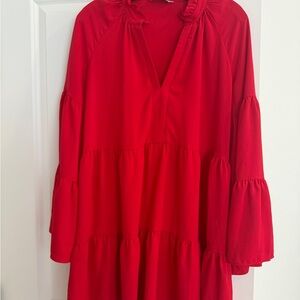 Amanda Uprichard Scarlet Ruffle Dress